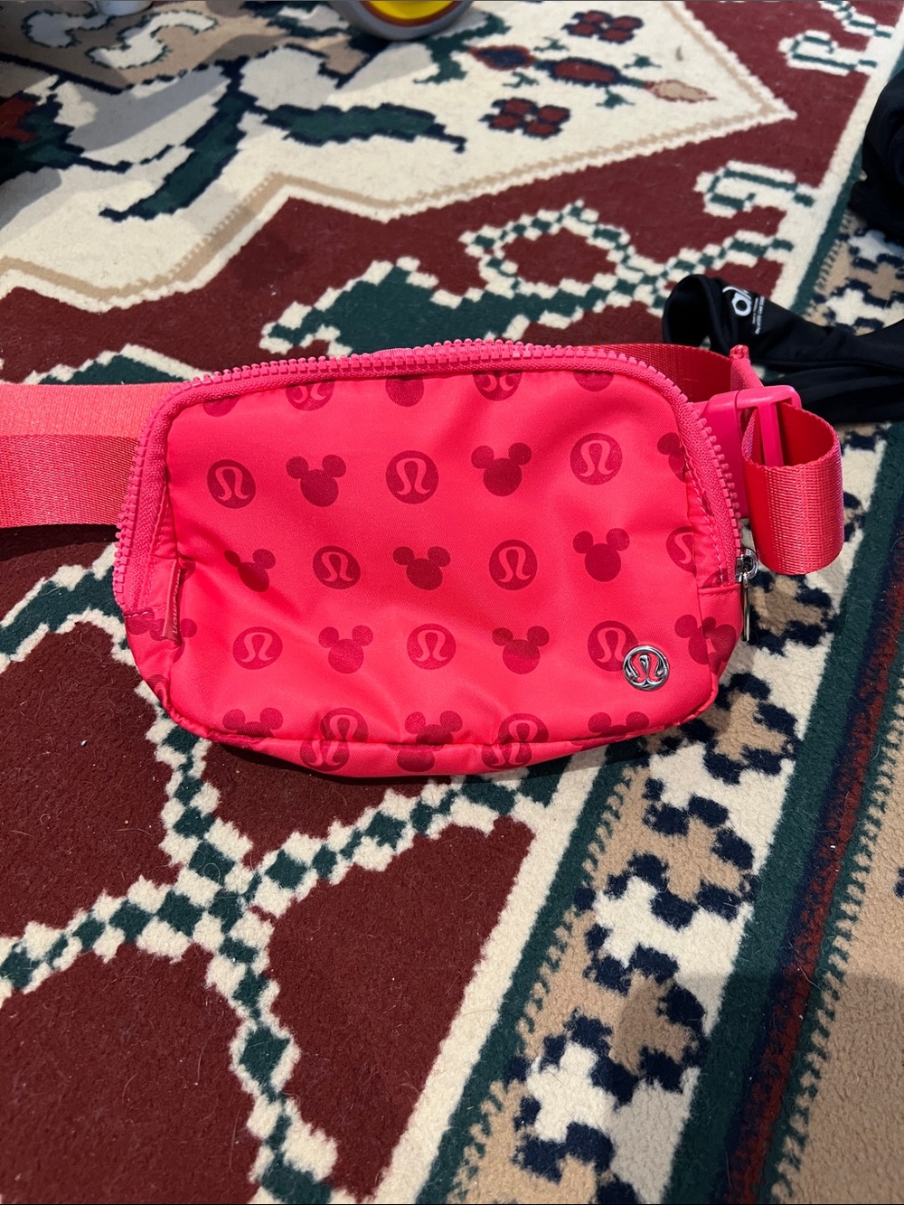 lululemon athletica Pink Mickey Logo Crossbody Belt Bag